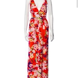 Floral V-Neck Maxi Dress